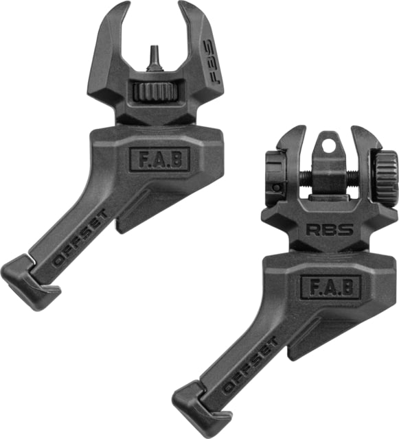 FAB Defense Top Mounted Deployable Front and Rear Sight for Left Hand Black fx-frbsoslhb