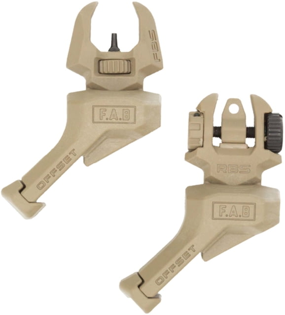 FAB Defense Top Mounted Deployable Front and Rear Sight for Left Hand Flat Dark Earth fx-frbsoslht - Fab Defense
