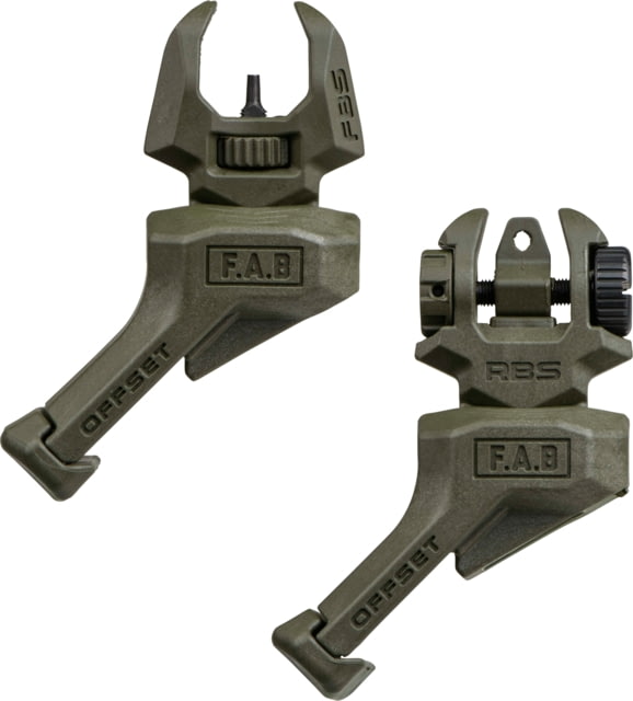 FAB Defense Top Mounted Deployable Front and Rear Sight for Left Hand OD Green fx-frbsoslhg - Fab Defense