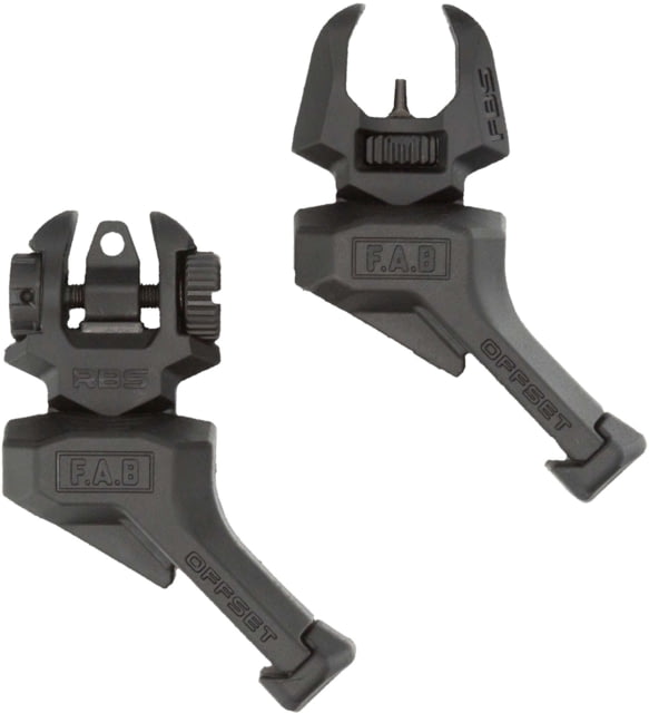 FAB Defense Top Mounted Deployable Front and Rear Sight for Right Hand Black fx-frbsosb
