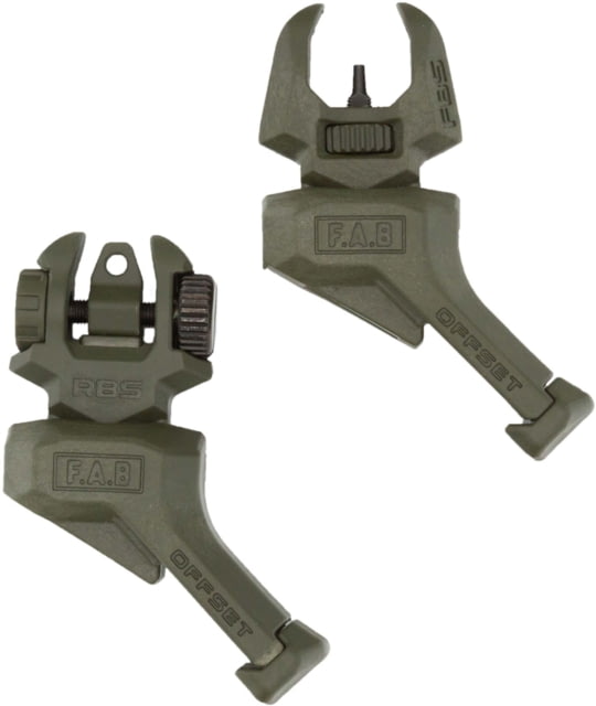 FAB Defense Top Mounted Deployable Front and Rear Sight for Right Hand OD Green fx-frbsosg - Fab Defense