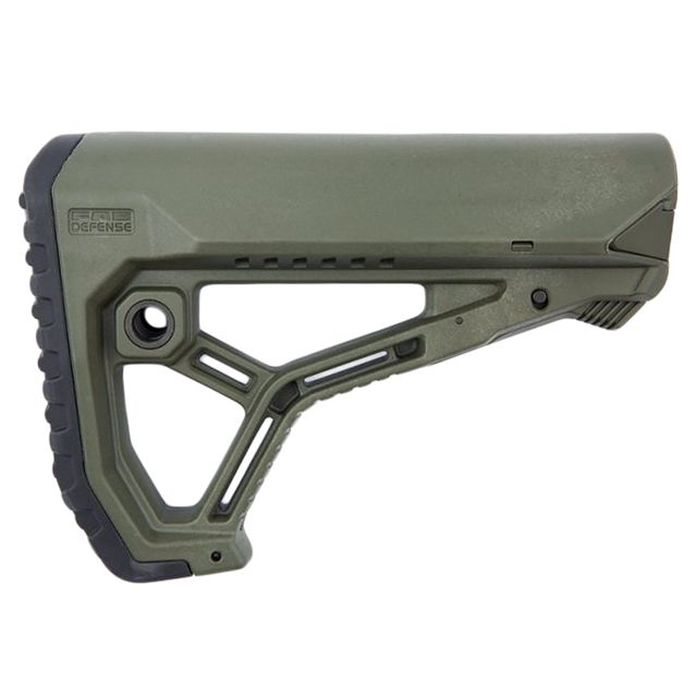 FAB Defense AR-15/M4 Skeleton Style Buttstock For Mil-Spec/Commercial Tubes OD Green