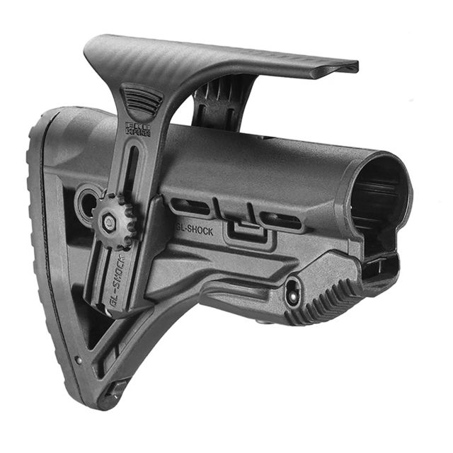 FAB Defense GLSHOCKCP Recoil-Reducing M4/M16 Buttstock w/Cheek Rest Black FX-GLSHOCKCP