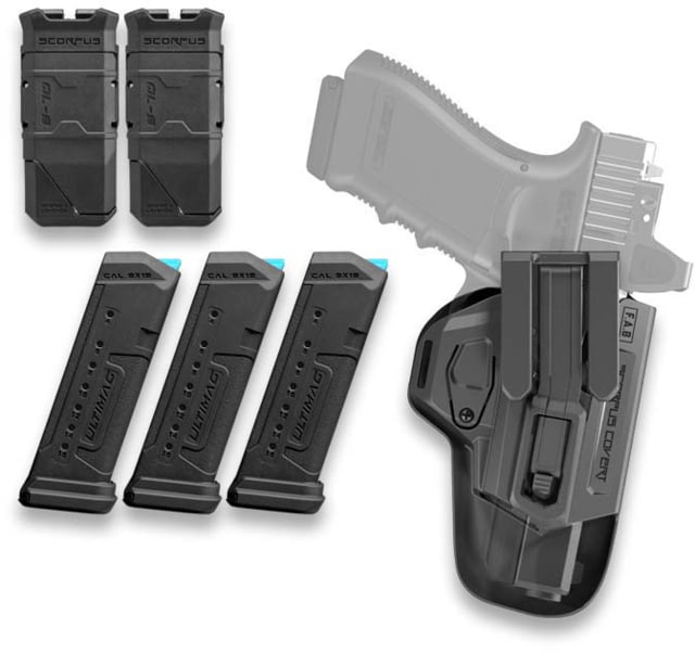 FAB Defense Glock 17 Kit Black 18 Round Pistol Magazine fx-glock17kitb - Fab Defense