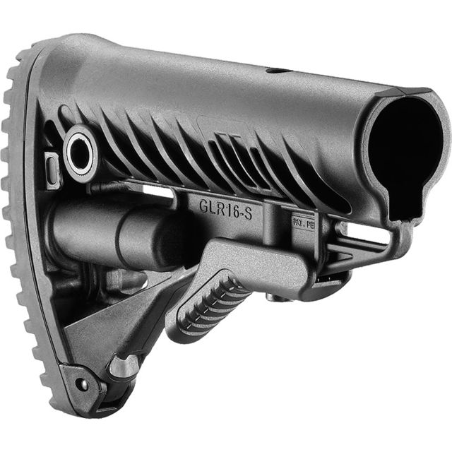 FAB Defense AR-15/M4 Stock With Battery Storage And Rubber Buttpad Black