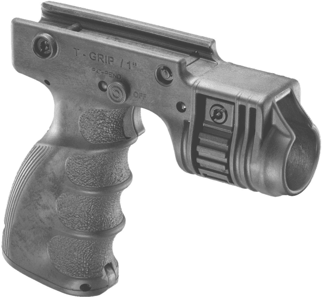 FAB Defense Grip and 1in Flash Light Adapter w/ Rear Activation Button Black fx-tgripRB - FAB Defense