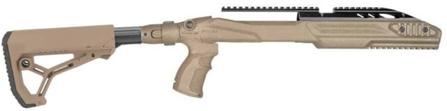 FAB Defense M4 Collapsible Stock Optics-Ready Pro Kit For Ruger  Flat Dark Earth
