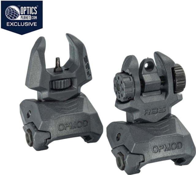 FAB Defense OPMOD Front And Rear Set Of Flip-Up Sights Grey - Fab Defense