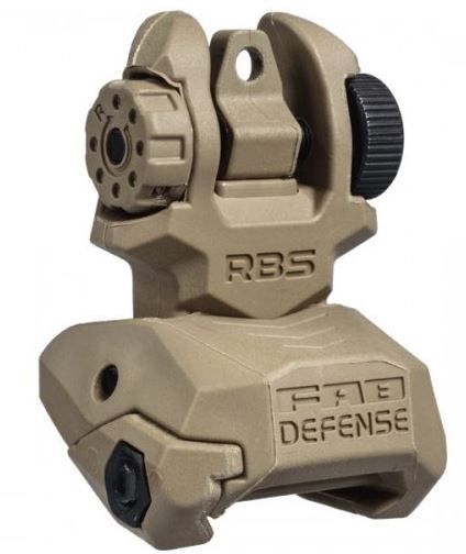 FAB Defense Top Mounted Deployable Rear Sight Flat Dark Earth - Fab Defense