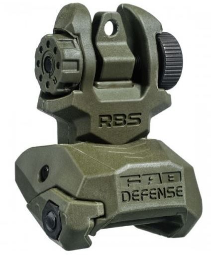 FAB Defense Top Mounted Deployable Rear Sight Olive Drab Green - Fab Defense