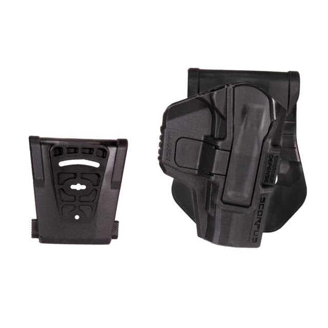 Scorpus M1 Level 1 Retention OWB Belt/Paddle Holster Bulgarian Makarov Ambidextrous Hand Black - Fab Defense