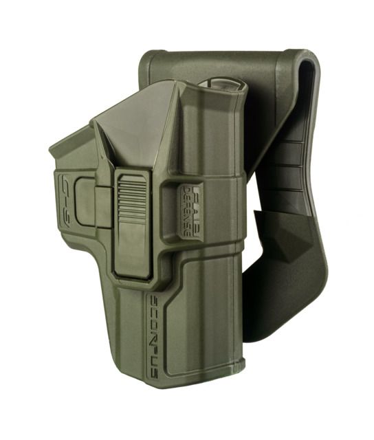 Scorpus M1 Level II Retention Holster Glock 20/Glock 37/Glock 29/Glock 38/Glock 30/Glock 36/Glock 39/Glock 21/Glock 40 Left Hand Matte OD Green - Fab Defense