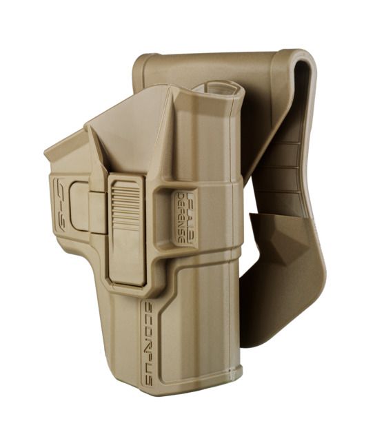 Scorpus M1 Level 1 Retention OWB Belt/Paddle Holster 1911/1911 5in/Glock 21 Left Hand Flat Dark Earth - Fab Defense