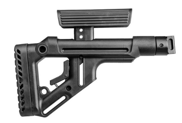FAB Defense Tactical Buttstock w/ Cheek Riser for SAIGA Joint Black - Fab Defense