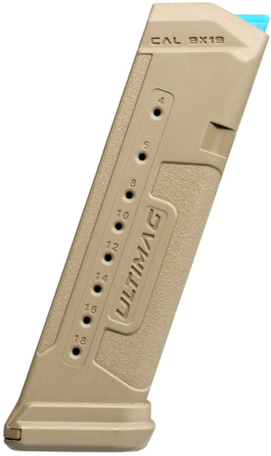 FAB Defense ULTIMAG Glock 17 9mm Luger 18 Round Pistol Magazine Flat Dark Earth fx-umagg17t - Fab Defense
