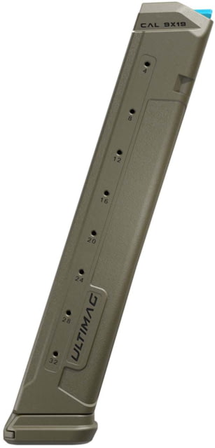 FAB Defense ULTIMAG Glock 19/17 Handguns 32 Rounds Pistol Magazine OD Green fx-umagx32g - Fab Defense