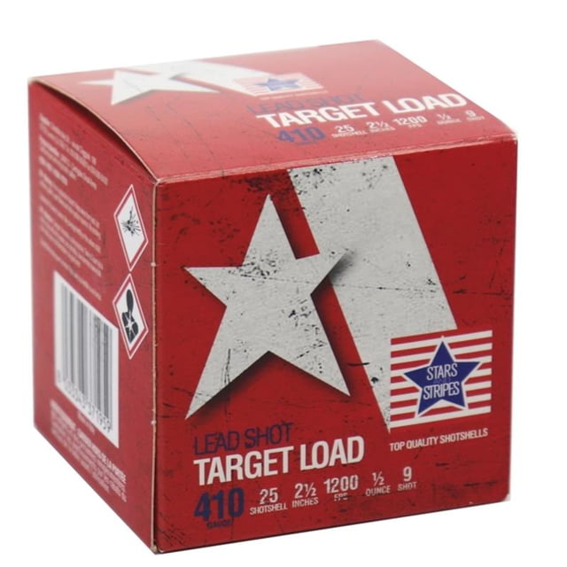  Stars & Stripes Target .410 Gauge 1/2oz #9 Shot 2.5 Shotgun 25 Rounds Ammo