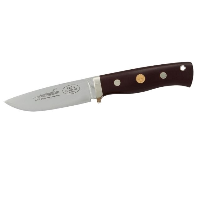 Fallkniven F1/3G Fixed 3.9in Blade Knife with Maroon Micarta Handle - Fallkniven