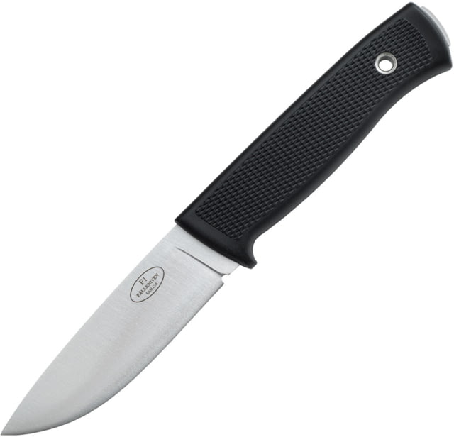 Fallkniven F1 Survival Knife Left Sheath 3.88" satin finish laminate cobalt steel blade Black thermorun handle - Fallkniven