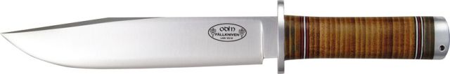 Fallkniven No 2 Odin Fixed Blade Knife 7.875in Stainless Blade Stacked Leather Handle FNNL2 - Fallkniven