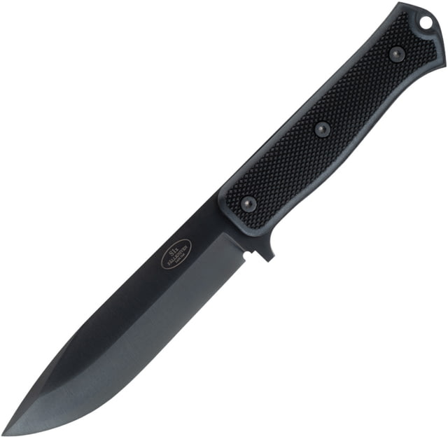 Fallkniven S1x Survival Knife Black 5" black Tungsten DLC coated laminate cobalt steel Black textured thermorun handle - Fallkniven