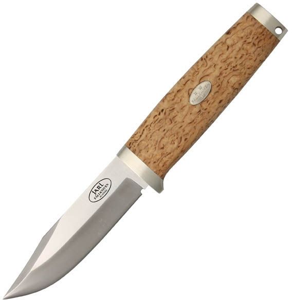 Fallkniven SK1 Curly Birch Handle Plain Leather Sheath FK - Fallkniven