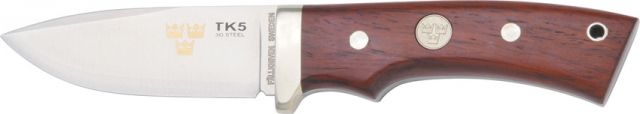 Fallkniven Tre Kronor de Luxe Fixed Blade Knife 3.125in Steel Drop Point Brown Cocobolo Handle FNTK5 - Fallkniven