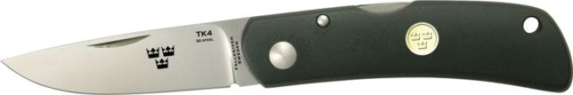 Fallkniven Tre Kronor Folder Folding KnifeLaminate Powder Steel Blade Black Zytel Handle FNTK4 - Fallkniven
