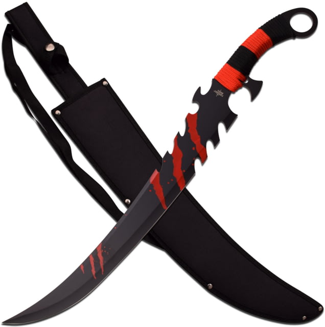 Fantasy Master Fixed Blade 25in Stainless Steel Blade Red Cord Wrapped Handle