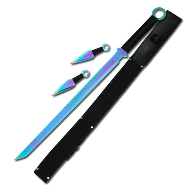 Fantasy Master Fixed Blade 28in Stainless Steel Blade Black Cord Wrapped Full Tang Stainless Steel Handle