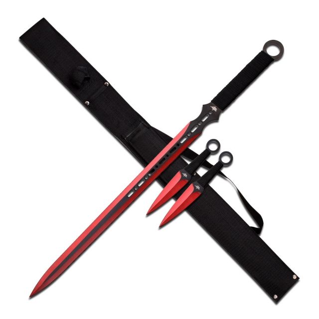 Fantasy Master Fixed Blade 28in Stainless Steel Blade Cord Wrapped Handle