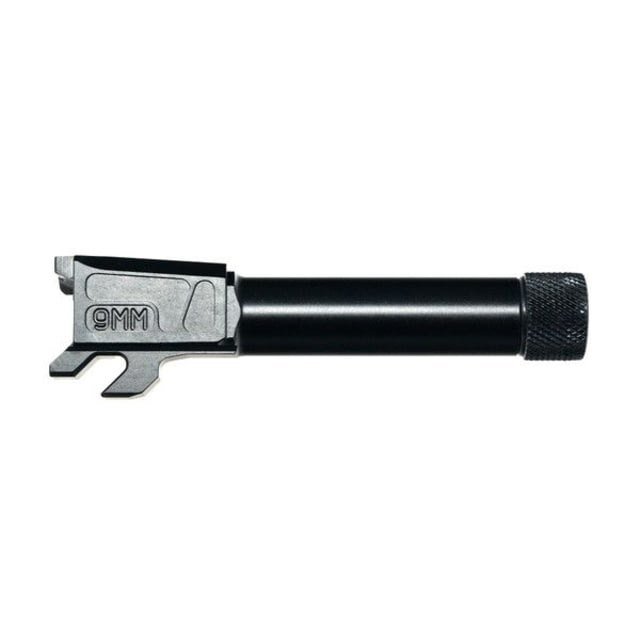 Faxon Firearms Duty Series Smith & Wesson M&P Shield/Shield Plus 3.1 in Threaded Pistol Barrel 9mm 1-10 Twist 4150 1/2x28 Black Nitride PA910NSNOQ-T