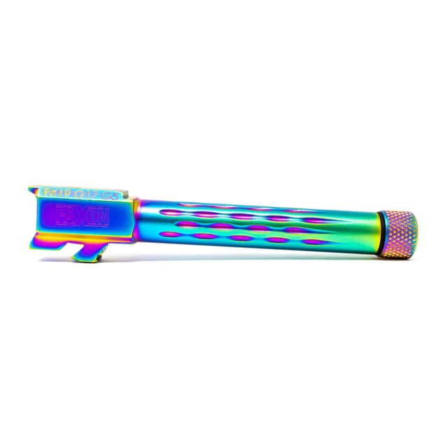 Faxon Firearms Gen 5 Match Pistol Barrel w/ Patented Flame Fluting Glock Glock 17 9mm 1-10 Twist 1/2x28 Chameleon PVD - Faxon Firearms