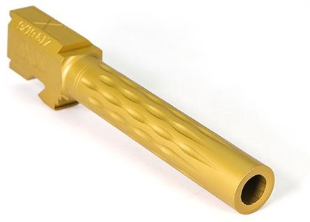 Faxon Firearms Glock 34 Gen1-4 Match Series Barrel Flame Fluted Threaded 9mm 1-10 Twist 1/2x28 416-R SS Nitride Chameleon GB910N34LGQ-T-NCR - Faxon Firearms
