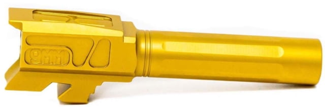 Faxon Firearms Match Series Glock 43 Non-Threaded Barrel 9mm Caliber 1-10 Twist 416-R Stainless Steel TiN PVD Gold