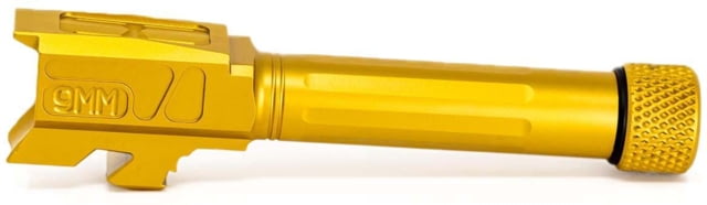 Faxon Firearms Match Series Glock 43/43X Threaded Barrel 9mm Caliber 1-10 Twist 416-R Stainless Steel TiN PVD Gold