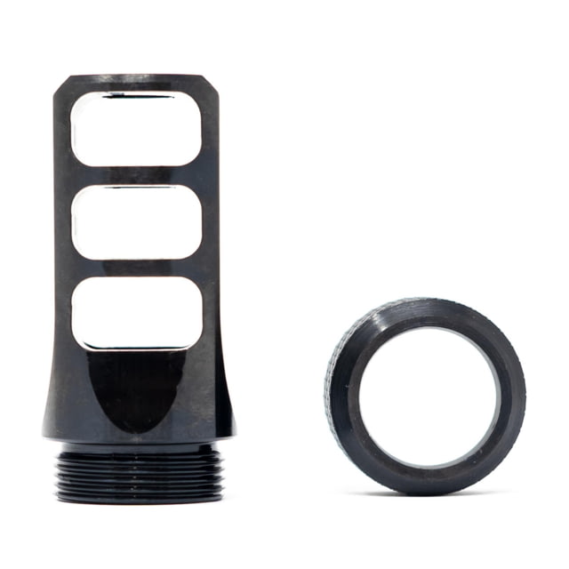 Faxon Firearms Muzzlok 3 Port Muzzle Brake 8.6 BLK M18x1.5 Black