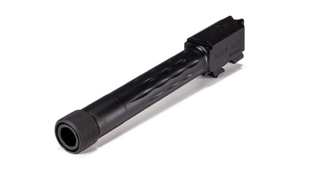 Faxon Firearms Sig Sauer P320 Compact Barrel Flame Fluted Threaded 9mm 1-10 Twist 1/2x28 416-R SS Nitride Chameleon 320B910NC2LOQ-T-NCR