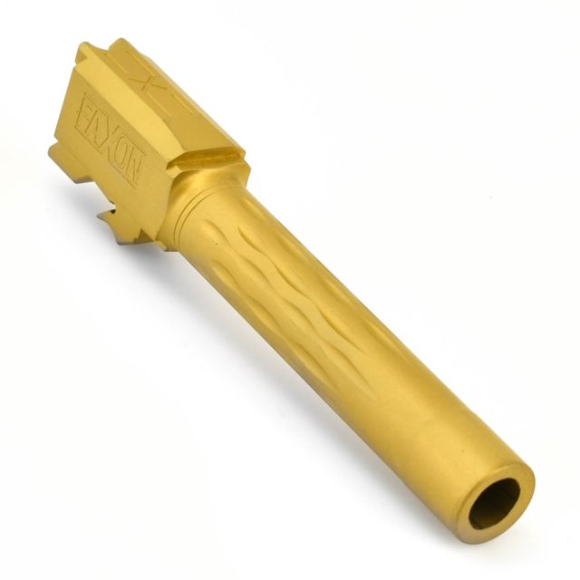 Faxon Firearms Smith & Wesson M&P 2.0 Compact Barrel Flame Fluted Threaded 9mm 1-10 Twist 1/2x28 416-R SS Nitride Chameleon M&PB910NC2LOQ-T-NCR - Faxon Firearms