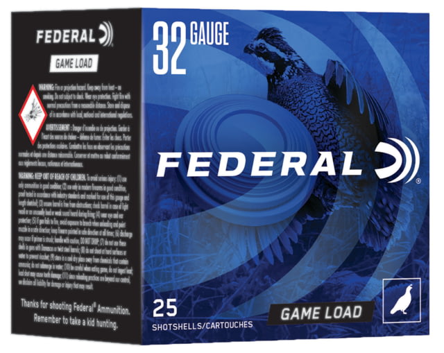 eral Premium Game Load Upland 32 Gauge 2.5in #8 Shot 1/2 Oz 1260 Ft/s Centerfire Shotgun Shot 25 Rounds N132 Ammo