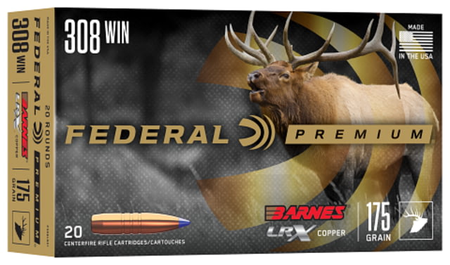 eral Barnes LRX .308 WIN 175 Grain Barnes LRX Brass Rifle 20 Rounds Ammo