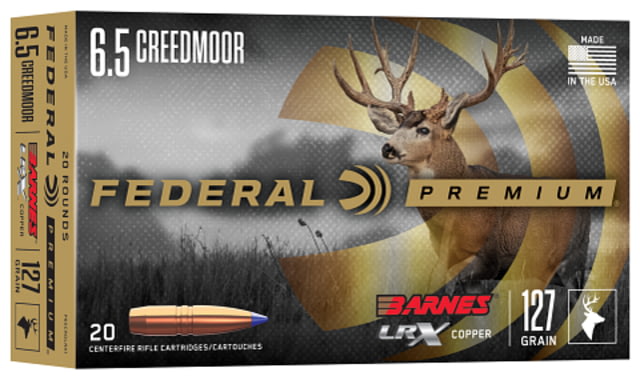 Federal Barnes LRX 6.5 Creedmoor 127 Grain Barnes LRX Brass Rifle Ammo 20 Rounds eral Barnes LRX 6.5 Creedmoor 127 Grain Barnes LRX Brass Rifle 20 Rounds Ammo