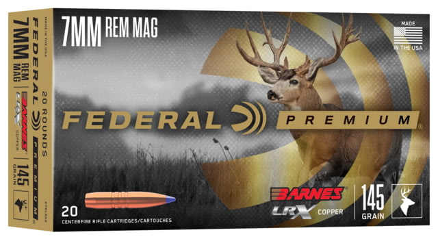 eral Barnes LRX 7mm Rem Mag 145 Grain Brass Rifle 20 Rounds Ammo