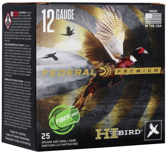 Federal Hi-Bird Fiber Wad 12 Gauge 1 1/4oz 2 3/4in Shotgun Ammo 6 Shot 25 Rounds HVF12HW eral Hi-Bird Fiber Wad 12 Gauge 1 1/4oz 2 3/4in Shotgun 6 Shot 25 Rounds HVF12HW Ammo