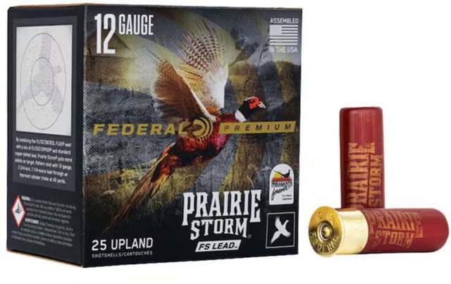 Federal Prairie Storm 20 Gauge 1 oz 3in Bismuth Blend Shotgun Ammo #4 Steel /#6 Bismuth Blend Shot 25 Rounds PFBX207 46-25RD - Federal