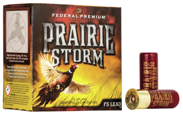 Federal Premium Prairie Storm 12 Gauge 1 5/8oz 3in 1350 Ft/s Centerfire Shotgun Shot Ammo #6 25 Rounds PFX129FS eral Premium Prairie Storm 12 Gauge 1 5/8oz 3in 1350 Ft/s Centerfire Shotgun Shot #6 25 Rounds PFX129FS Ammo
