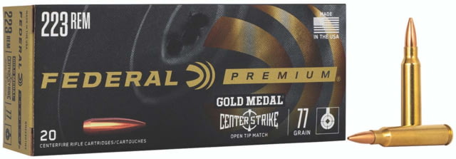 Federal Premium 223 Rem 77 Grain Centerstrike Centerfire Rifle Ammo 20 Rounds