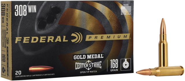 eral Premium 308 Win 168 Grain Centerstrike Centerfire Rifle 20 Rounds Ammo