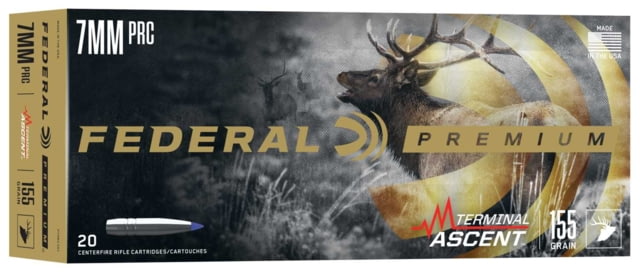 Federal Premium 7mm PRC 155 Grain Terminal Ascent Rifle Ammo 20 Rounds