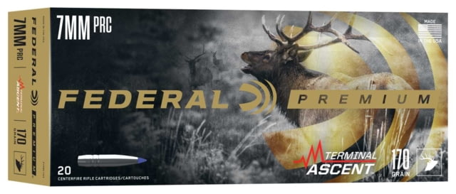 Federal Premium 7mm PRC 165 Grain Terminal Ascent Rifle Ammo 20 Rounds - Federal